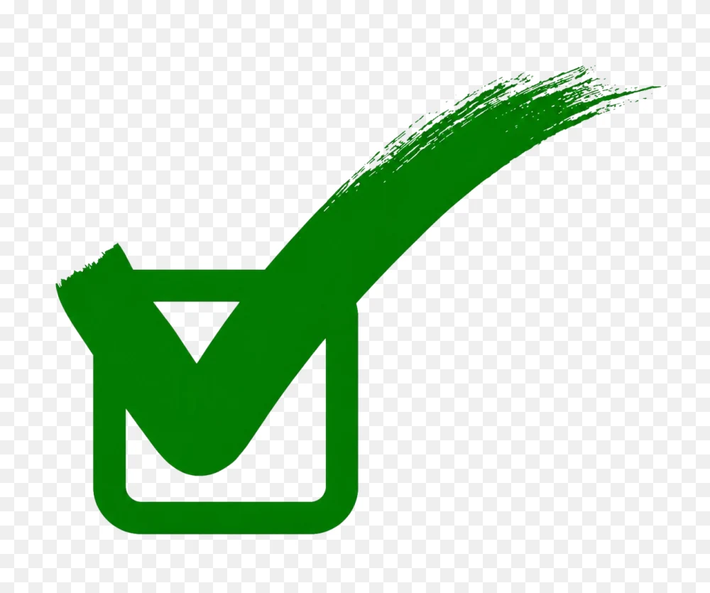 Green Brush Stroke Checkmark Icon PNG  Transparent Background