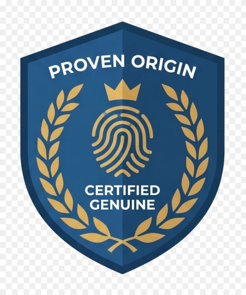 Flat Blue and Gold Proven Shield Badge PNG  Transparent Background