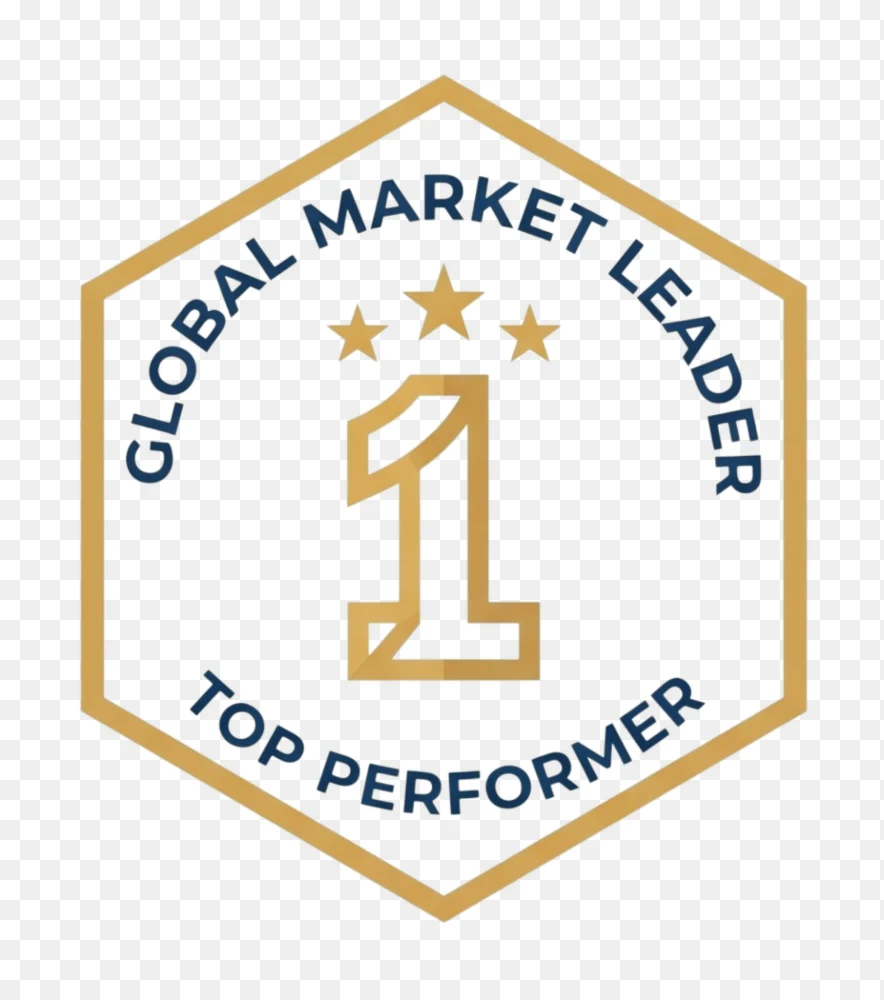 Flat Global Market Leader Number 1 Badge PNG  Transparent Background