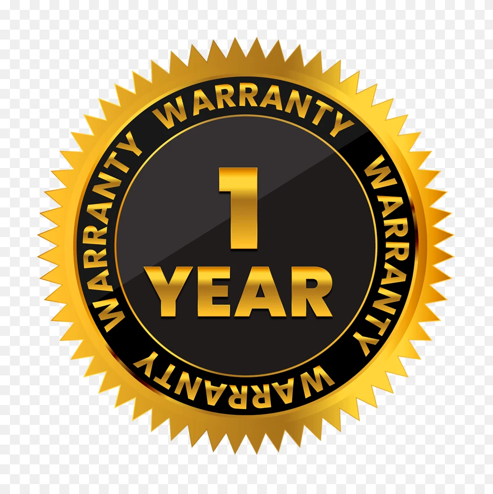 1 Year Warranty Badge PNG Transparent Background