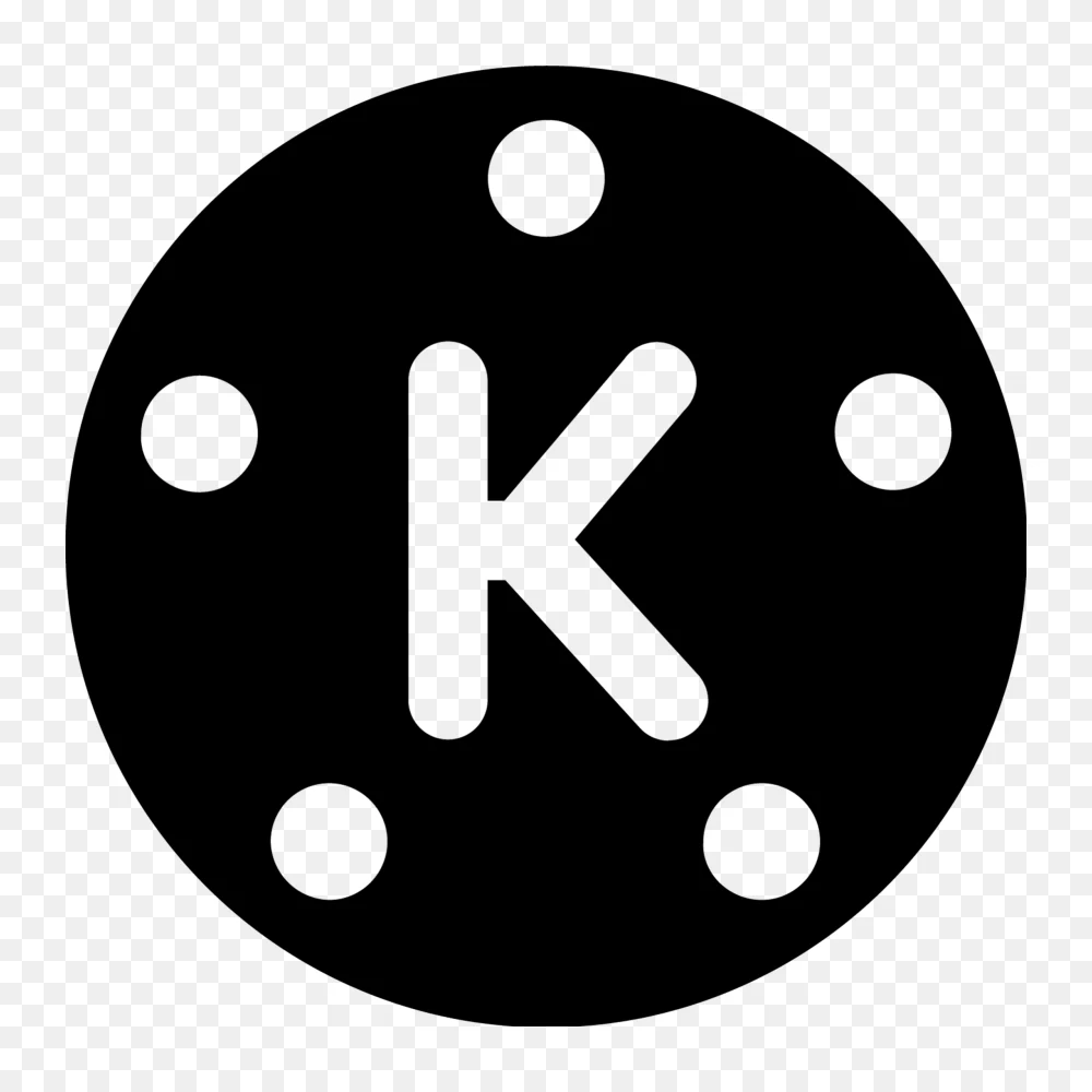 Black Kinemaster Icon Logo Image PNG Transparent Background