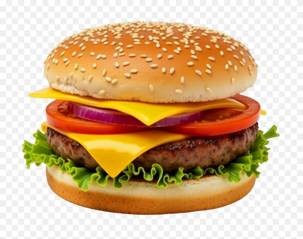 Delicious Burger PNG Transparent Background  Transparent Background