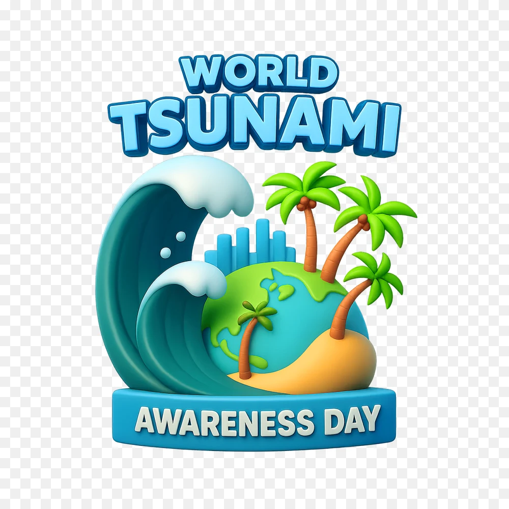 World Tsunami Awareness Day Transparent Background PNG Transparent Background