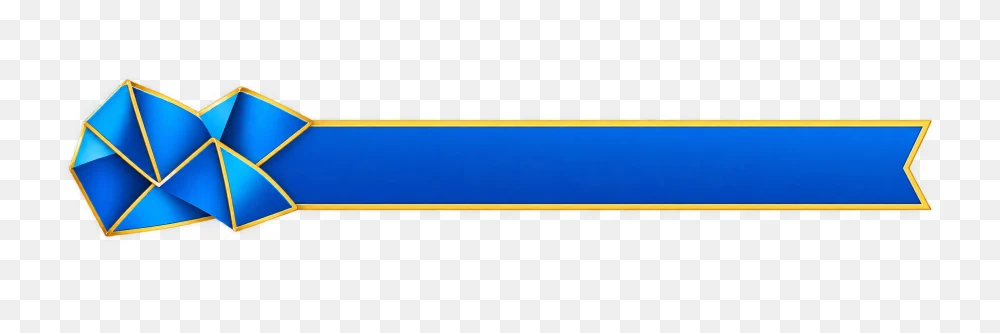 Blue Low Poly Geometric Lower Third Banner PNG  Transparent Background