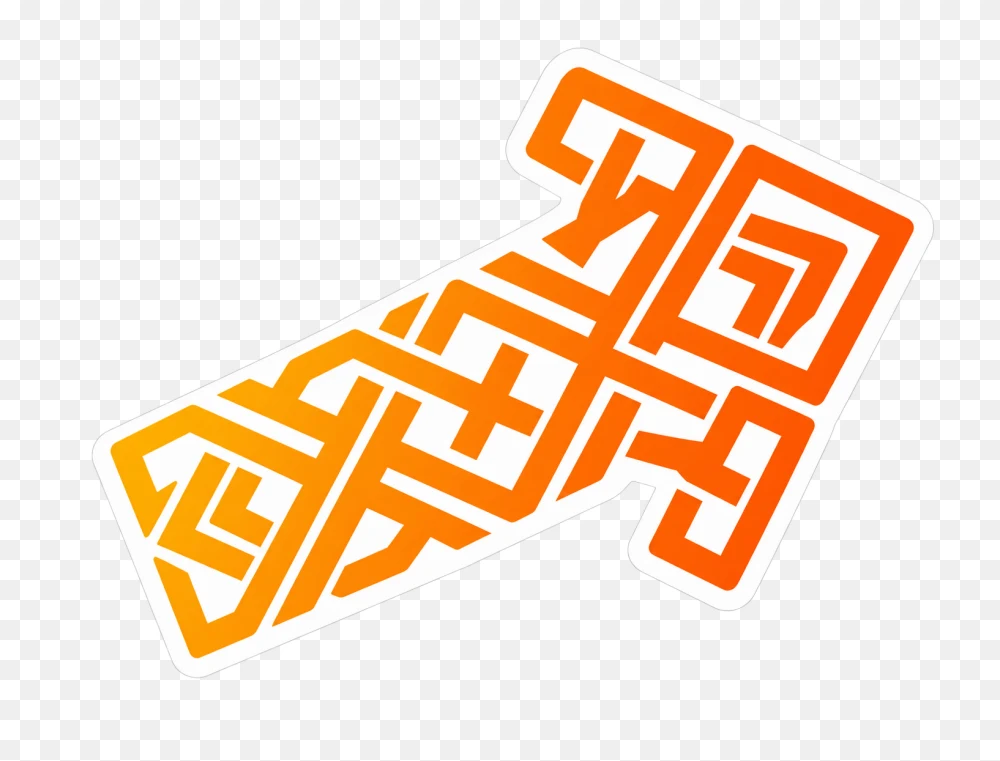 Orange Geometric Arrow Transparent PNG  Transparent Background
