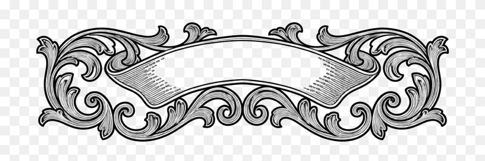 Ornate Vintage Banner Transparent PNG  Transparent Background