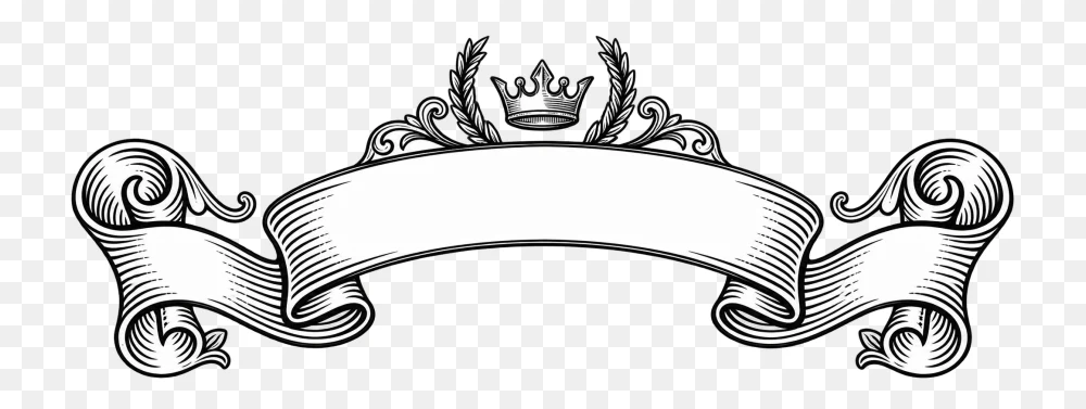 Vintage Crowned Banner Transparent PNG  Transparent Background