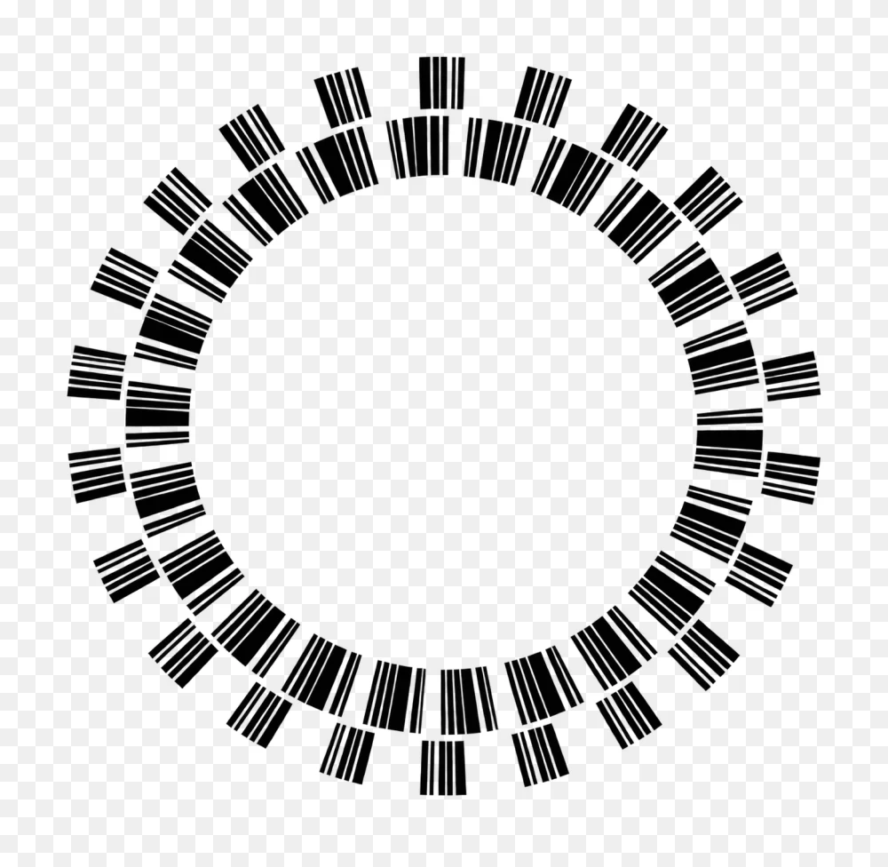 Abstract Barcode Circle PNG Transparent Background  Transparent Background