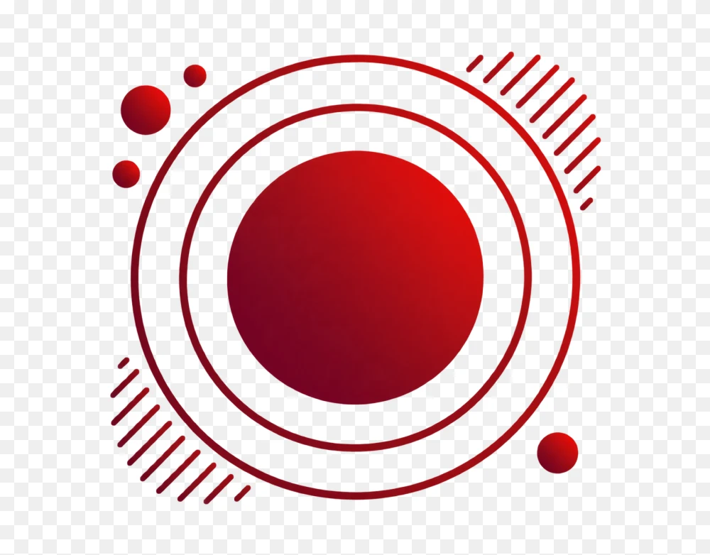 Abstract Red Concentric Circles Shape PNG  Transparent Background