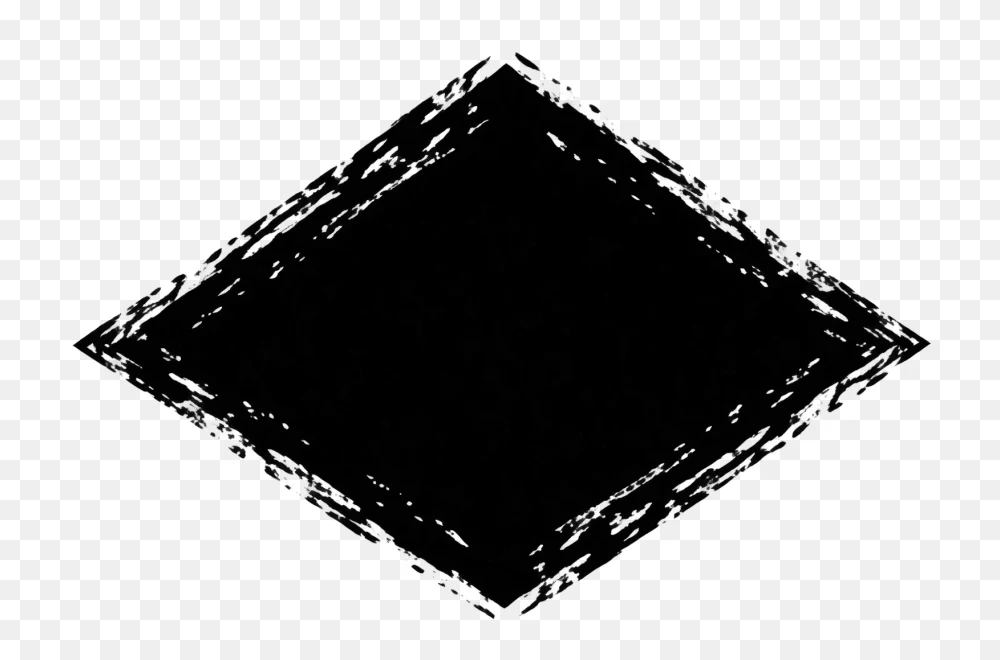 Black Grunge Diamond Shape Transparent Background PNG  Transparent Background