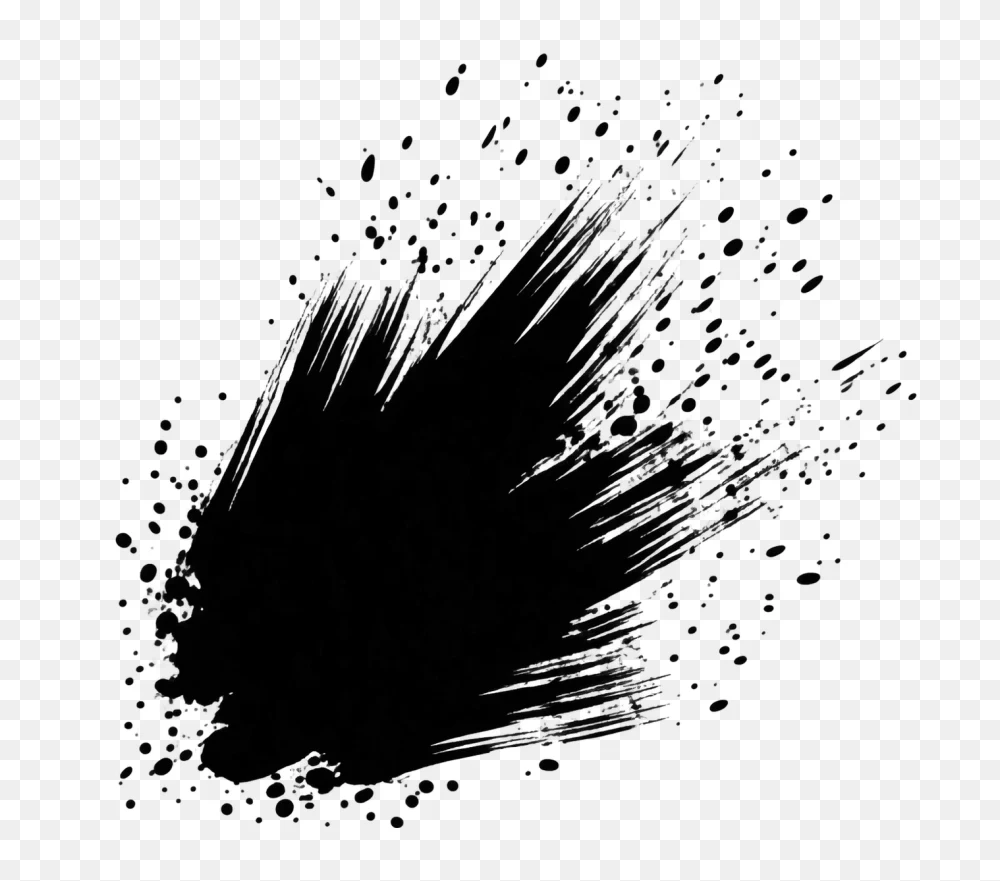 Black Paint Splatter Transparent Background PNG  Transparent Background