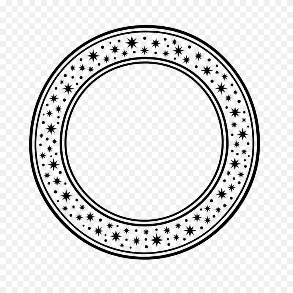 Black Starry Circle PNG Transparent Background  Transparent Background