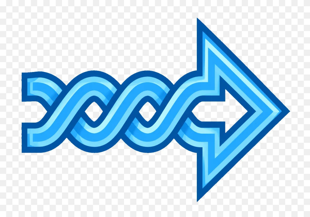 Blue Intertwined Ribbon Arrow Transparent PNG  Transparent Background