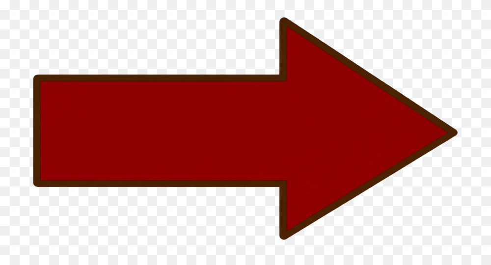 Bold Red Directional Arrow Transparent Graphic PNG Transparent Background