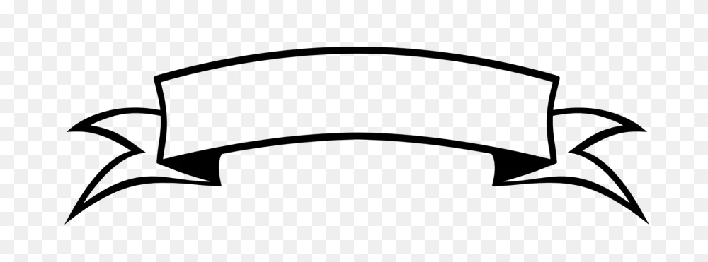Classic Black Ribbon Banner Design PNG  Transparent Background