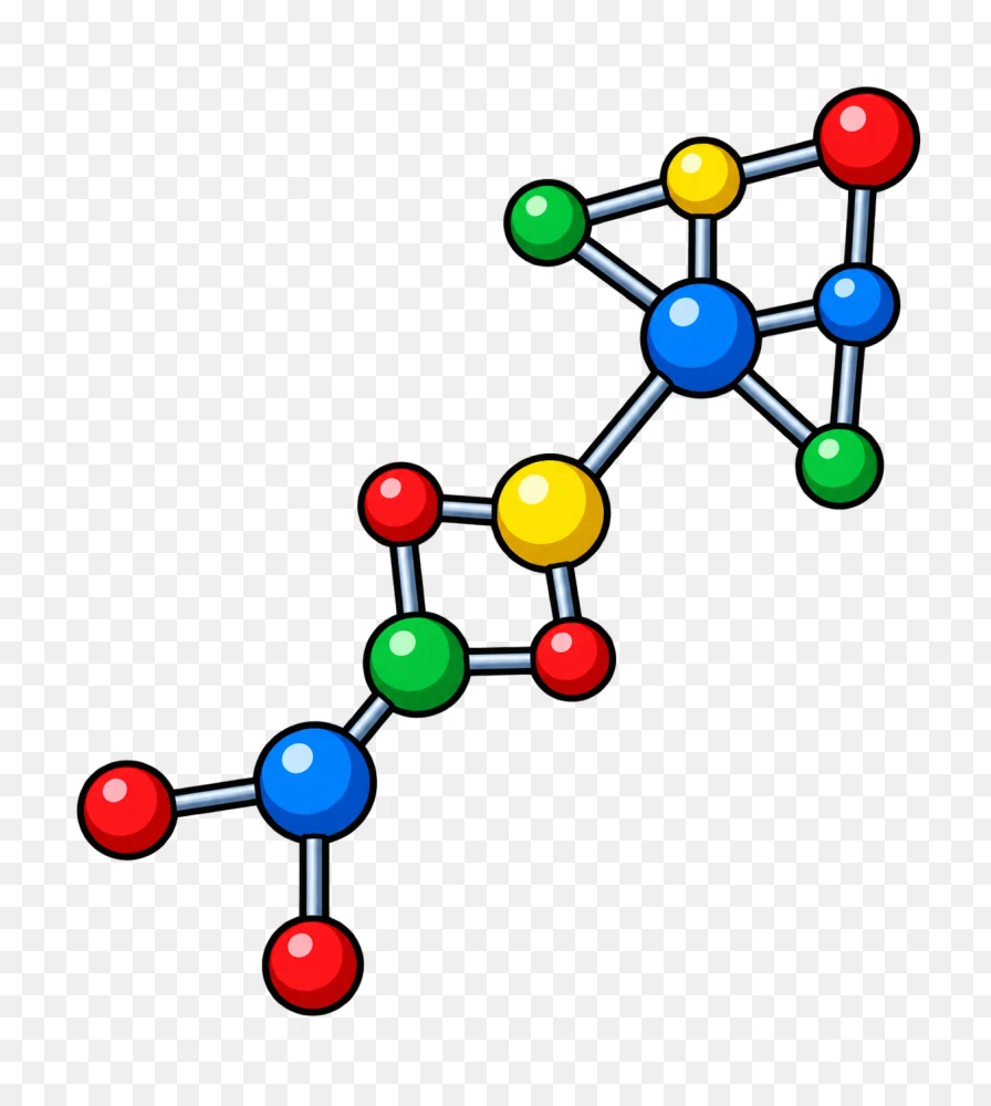 Colorful Molecule Science Structure Transparent PNG  Transparent Background