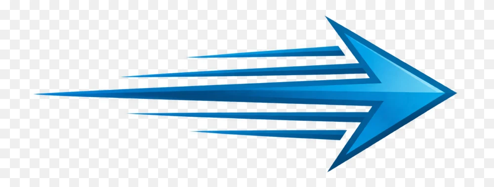 Dynamic Blue Motion Arrow Graphic PNG  Transparent Background