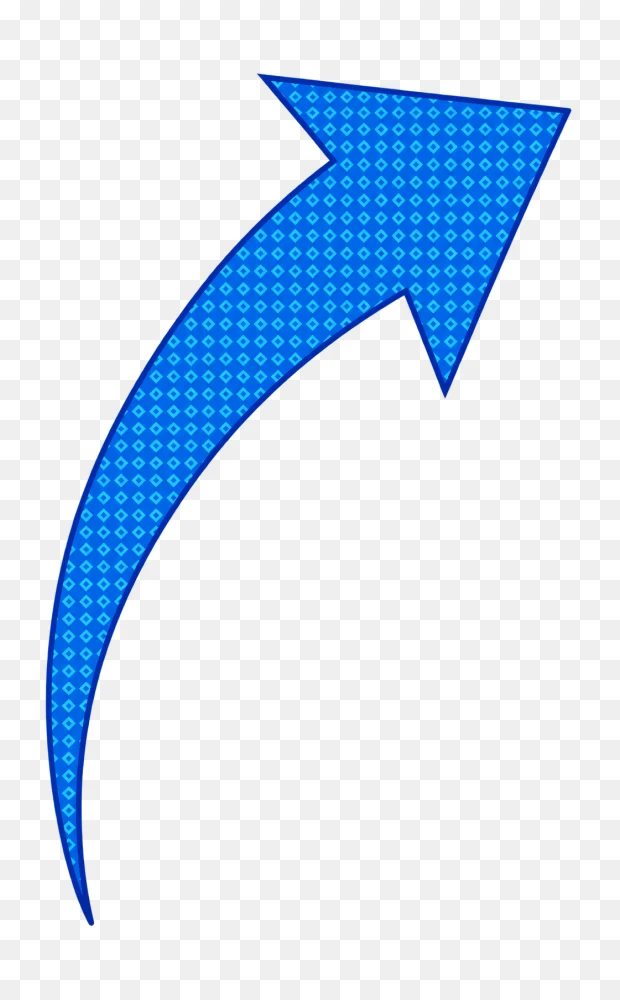 Dynamic Curved Blue Arrow Pattern PNG  Transparent Background