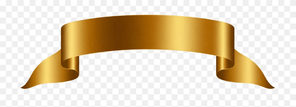 Elegant Golden Banner Transparent PNG Graphic  Transparent Background