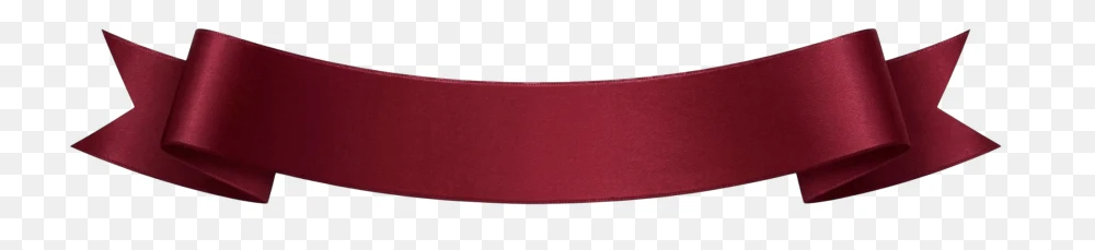 Elegant Maroon Ribbon Banner Cutout PNG  Transparent Background
