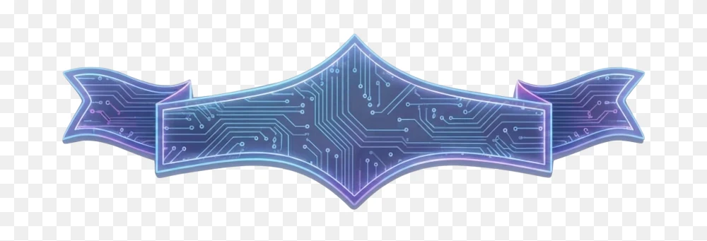 Futuristic Cyber Circuitry Banner Transparent PNG  Transparent Background