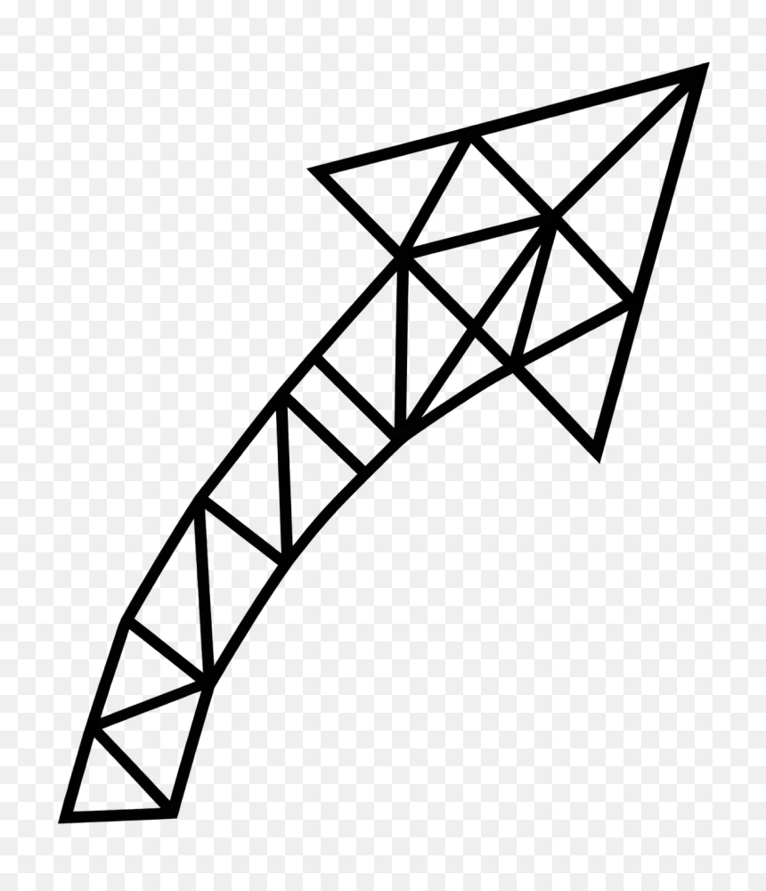 Geometric Upward Arrow Transparent Background PNG  Transparent Background