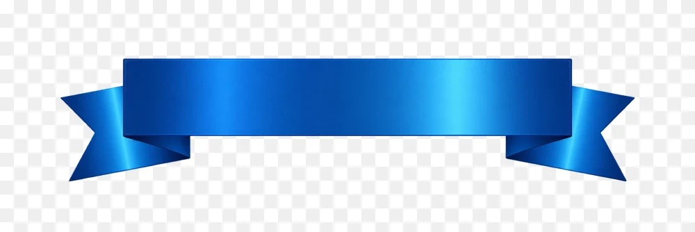 Glossy Blue Ribbon Banner Transparent PNG  Transparent Background