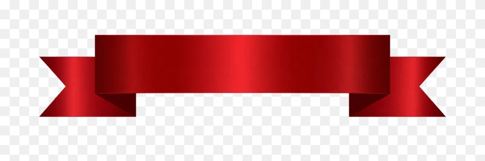 Glossy Red Ribbon Banner Transparent Background PNG  Transparent Background