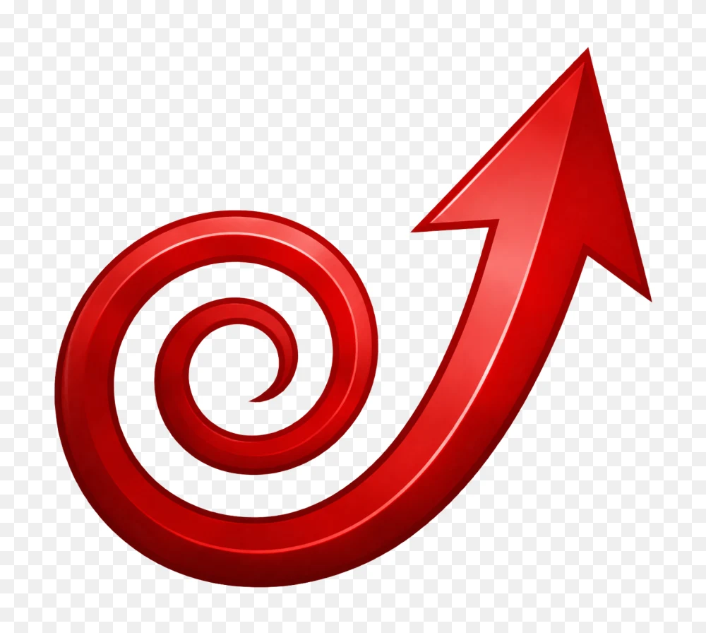 Glossy Red Spiral Arrow Transparent PNG  Transparent Background