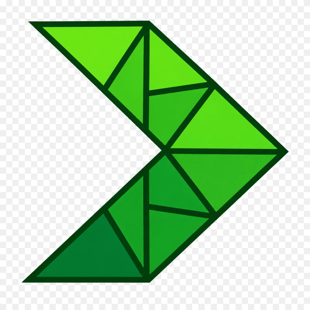 Green Geometric Arrow Transparent Background PNG  Transparent Background