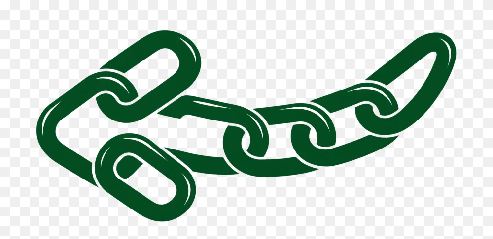 Green Metallic Chain Arrow Transparent PNG  Transparent Background