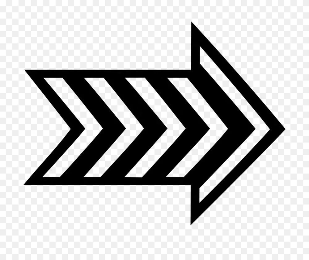 Hollow Outline Chevron Right Arrow Transparent background png  Transparent Background