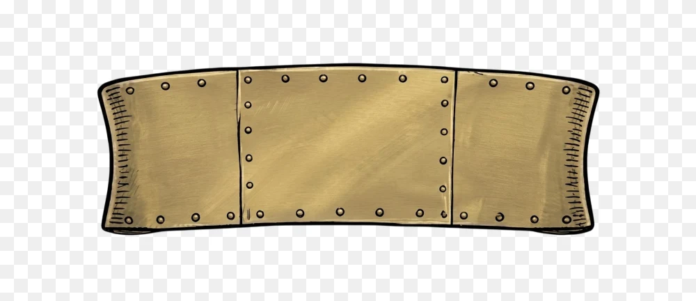 Metallic Riveted Shield Banner PNG  Transparent Background