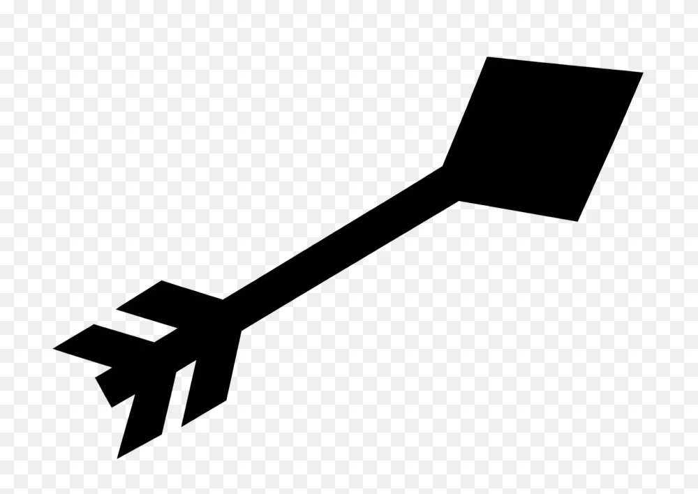 Minimalist Black Solid Arrow Transparent Background PNG  Transparent Background