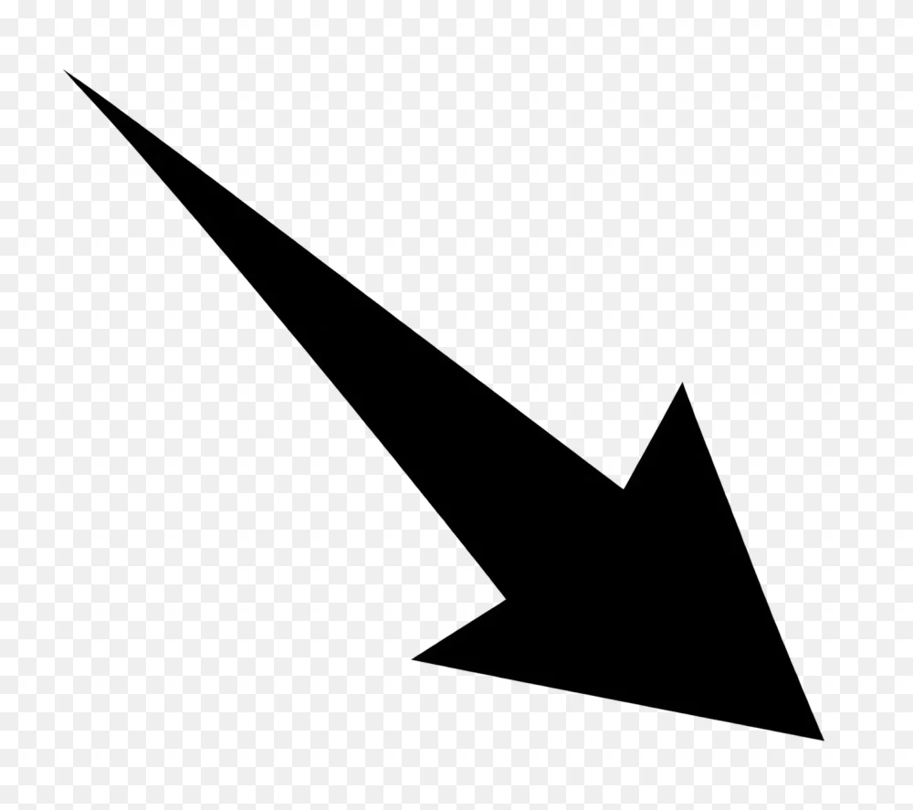 Minimalist Black Solid Fill Arrow Icon PNG  Transparent Background