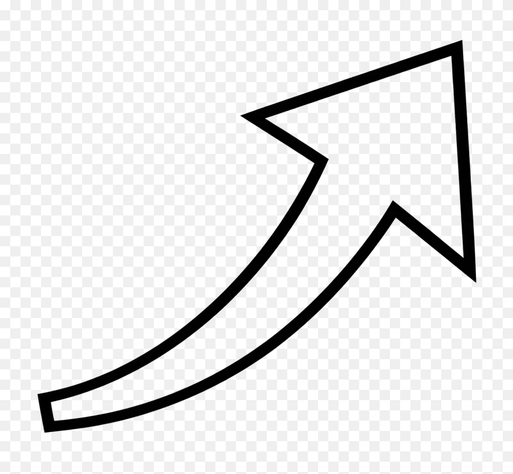 Minimalist Black Solid Vector Silhouette Arrow Icon PNG  Transparent Background