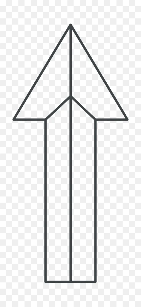 Minimalist Upward Arrow Transparent Background PNG  Transparent Background