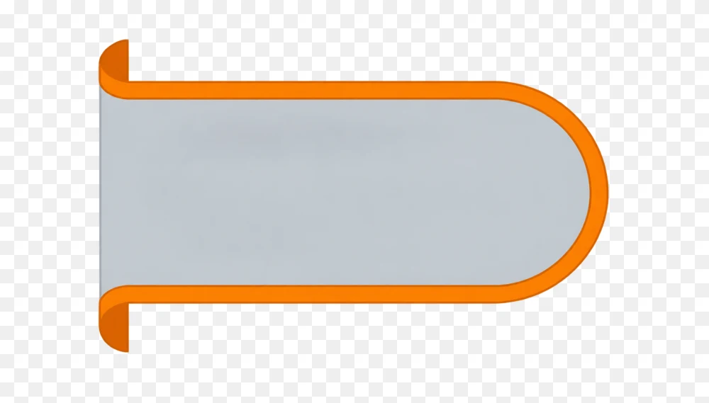 Orange Bordered Rounded Banner Transparent PNG  Transparent Background