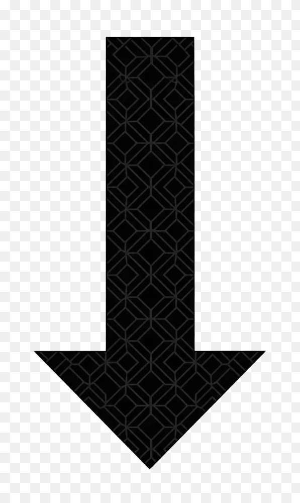 Patterned Arrow Down Transparent PNG  Transparent Background