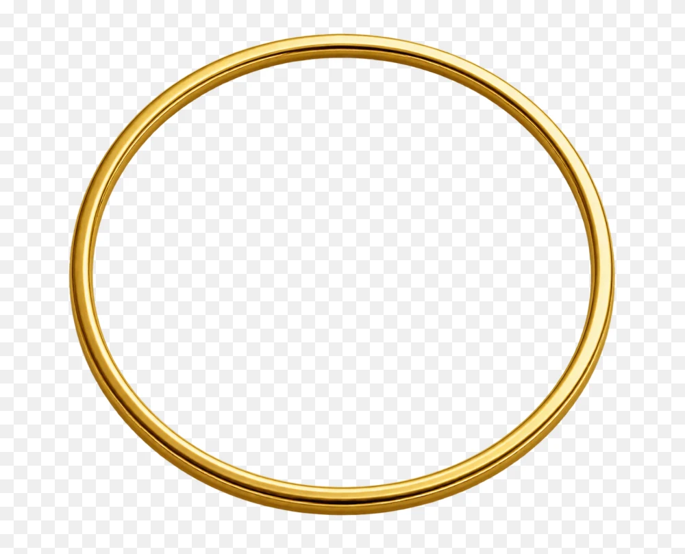 Polished Gold Circle Frame PNG Transparent  Transparent Background