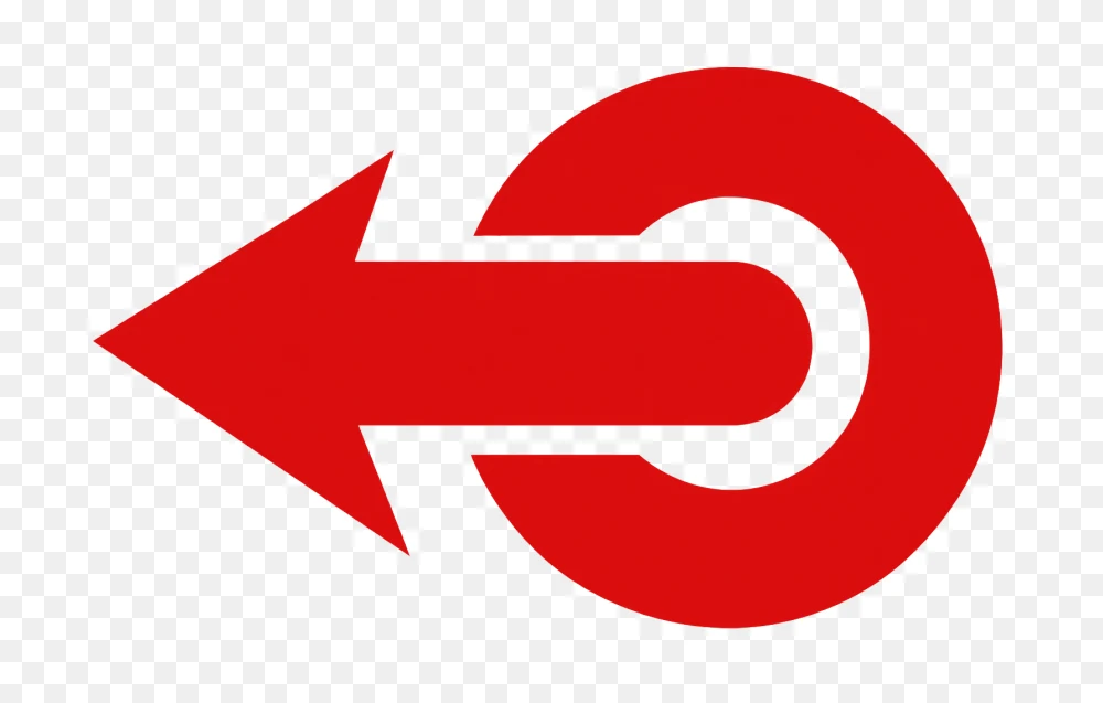 Red Circle Left Out Arrow PNG Transparent  Transparent Background