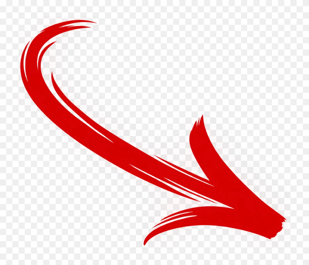 Red Curved Arrow Png Transparent Cutout  Transparent Background