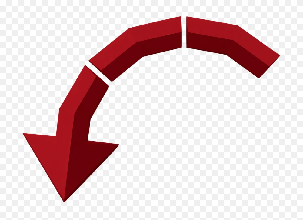 Segmented Block Down Arrow Transparent background png  Transparent Background