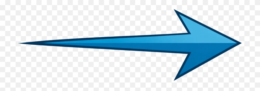 Sleek Blue Directional Arrow Transparent PNG  Transparent Background