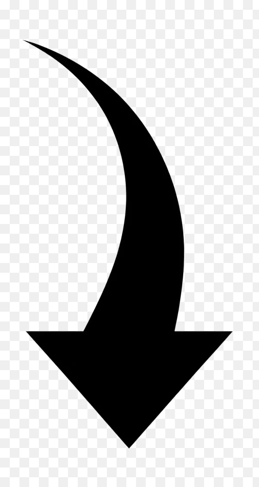 Swoosh Down Arrow Transparent background png  Transparent Background