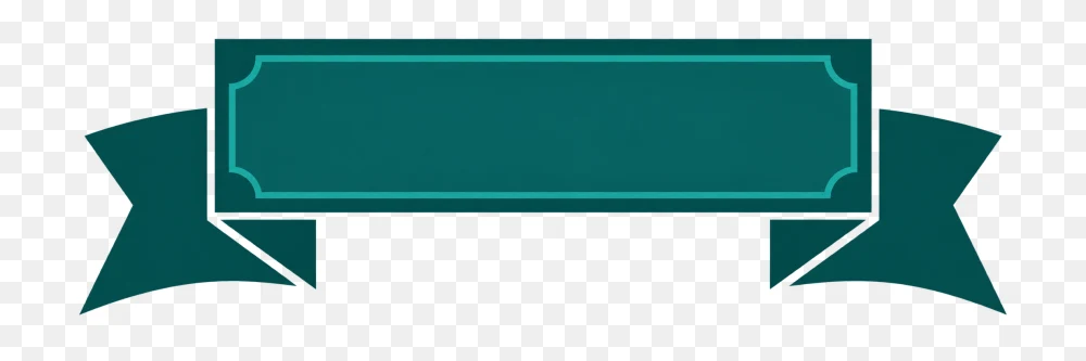 Teal Banner PNG Transparent Background Vector  Transparent Background