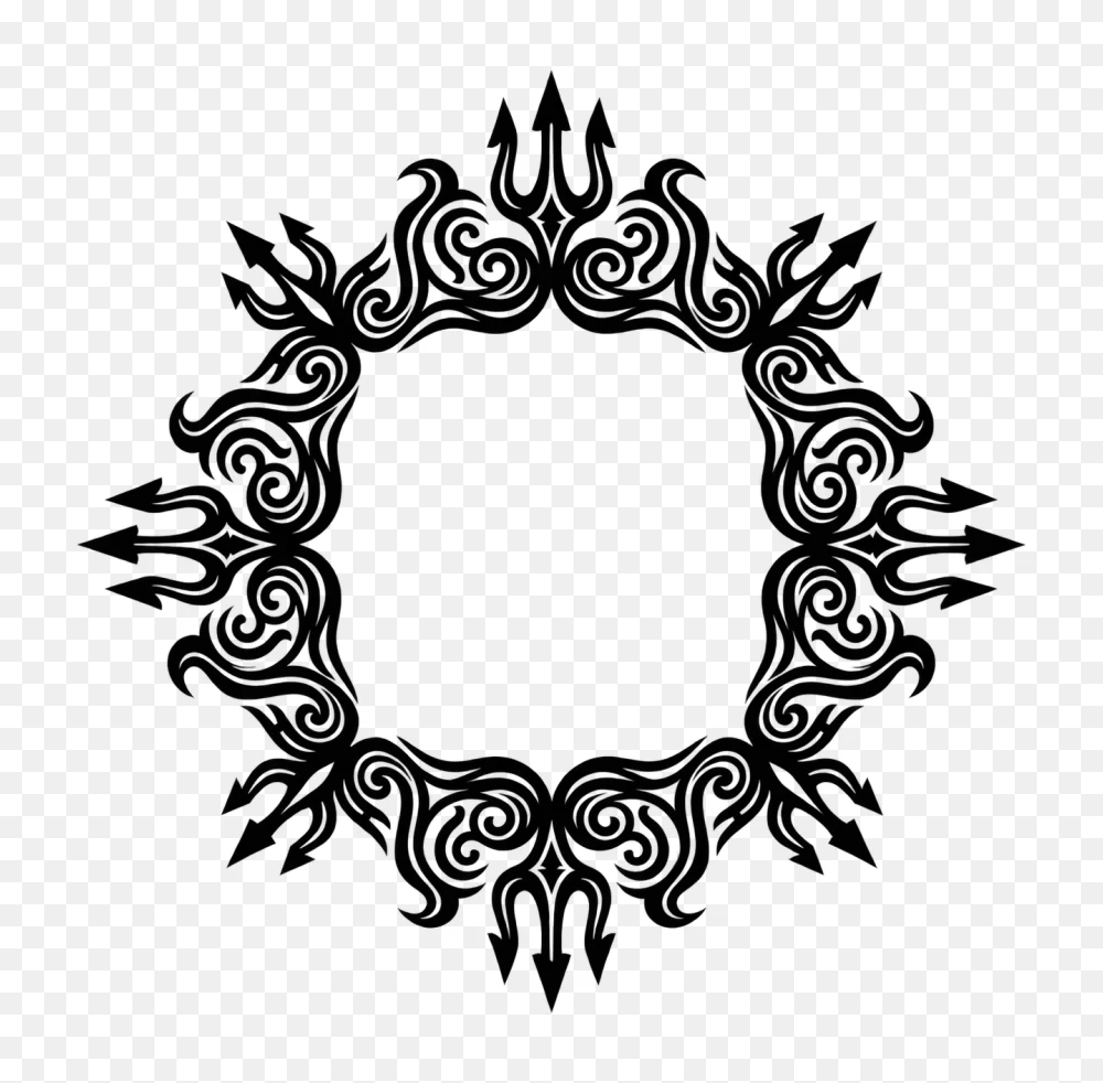 Tribal Trident Frame PNG Transparent Background  Transparent Background
