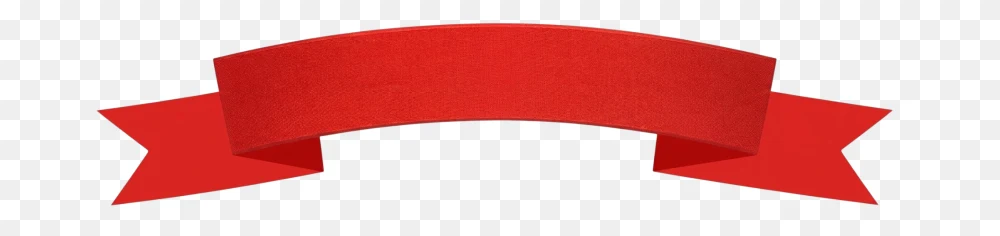 Vibrant Curved Red Ribbon Banner Transparent PNG  Transparent Background