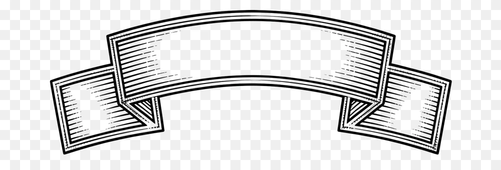 Vintage Black and White Banner PNG  Transparent Background