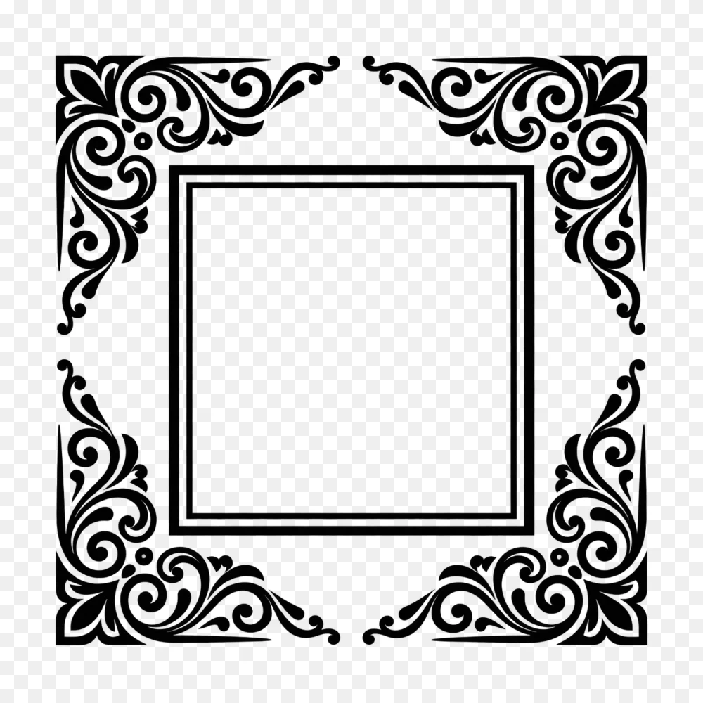 Vintage Floral Frame Transparent Background PNG  Transparent Background